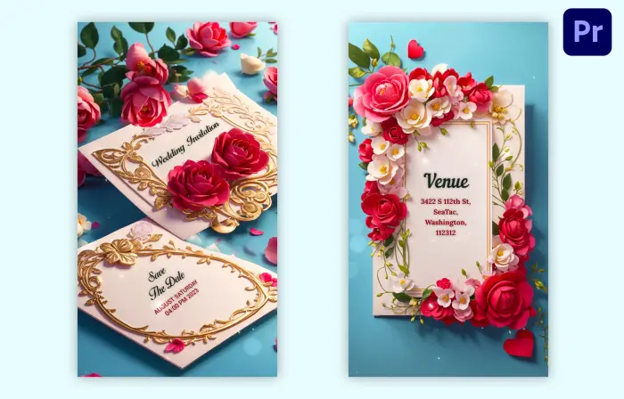 Exquisite 3D Floral Hindu Wedding Invite Instagram Story